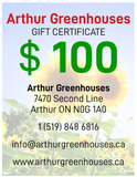 Arthur Greenhouses - $100 Gift Certificate